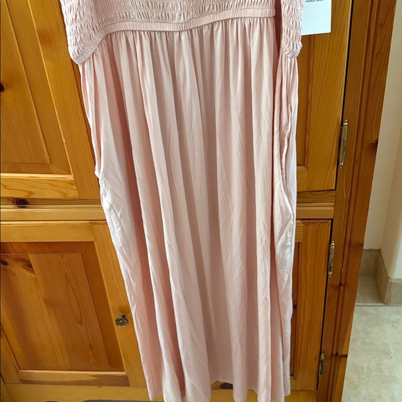 Nordstrom Peach Nightgown with Ruched Top and Ruffle Sleeve (NWT) - Picture 2 of 5